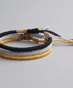 Kit 3 Bracelets Tibétain or argent noir