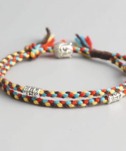 Bracelet artisanal Tibétain multicolores