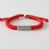 Bracelet Tibétain Rouge Tressé