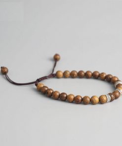Bracelet tibétain en Perles de Bois de Santal