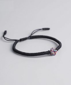 Bracelet Tibetain Bouddhiste à Nœud Porte Bonheur 