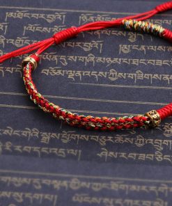 Bracelet Spirituel tibétain pour Homme et Femme rouge