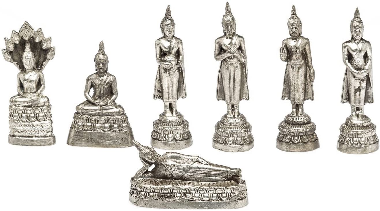 7 postures de bouddha